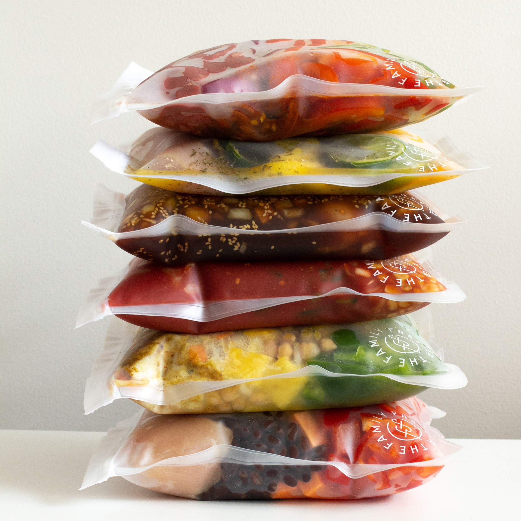 Reusable Quart Freezer Bags – 6 Pack – Freezer Meal Pro