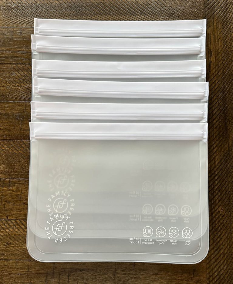 Reusable Quart Freezer Bags 6 Pack Freezer Meal Pro